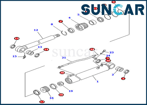 شراء طقم مانع تسرب الزيت من بوم سوينغ 707-98-41330 7079841330 طقم إصلاح الأسطوانة يناسب PC78MR-6 PC88MR-6 كوماتسو online manufacture