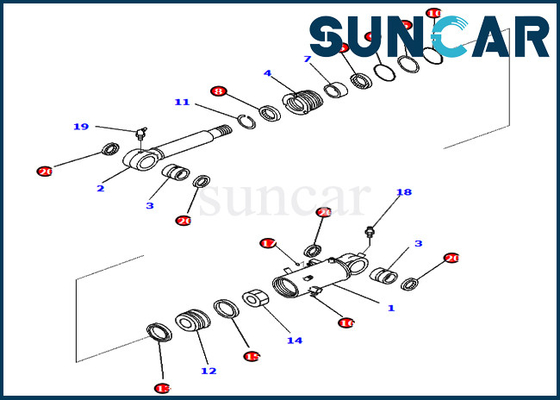 شراء أطقم الخدمة 721-98-00700 7219800700 طقم ختم زيت الأسطوانة بليد لقطع PC78US-10 كوماتسو الداخلية online manufacture