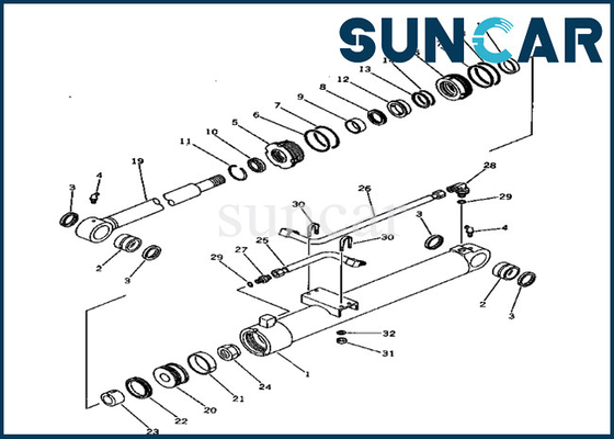 شراء 20X-63-56300 Boom Cylinder Oil Seal Kit 20X6356300 قطع غيار خدمة حفارة كوماتسو PC80-1 online manufacture