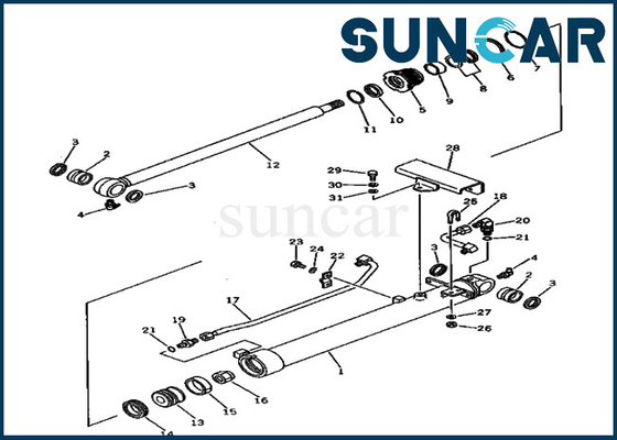 شراء مجموعة استبدال 20X-63-76300 20X6376300 طقم ختم أسطوانة دلو يناسب نموذج كوماتسو PC80-1 online manufacture