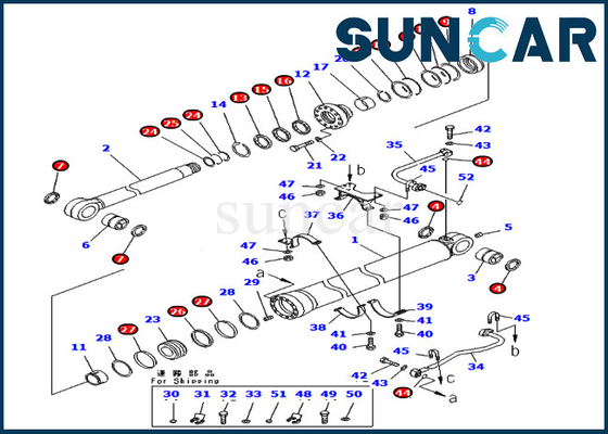 شراء 707-99-69540 7079969540 طقم ختم دلو أسطوانة هيدروليكية يناسب كوماتسو PC800-8 PC850-8 PC800LC-8 online manufacture