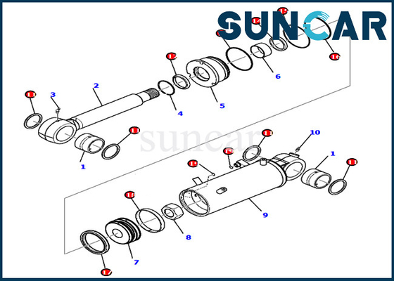 شراء PC80MR-3 كوماتسو 707-98-42710 7079842710 مجموعة ختم استبدال شفرة اسطوانة هيدروليكية online manufacture