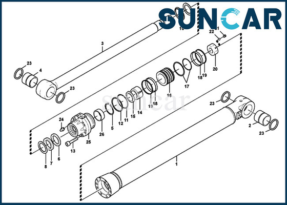 شراء VOE14589336 Boom Cylinder Service Kit VOE 14589336 EC700B EC700C SUNCARVO.L.VO Seal Kits online manufacture