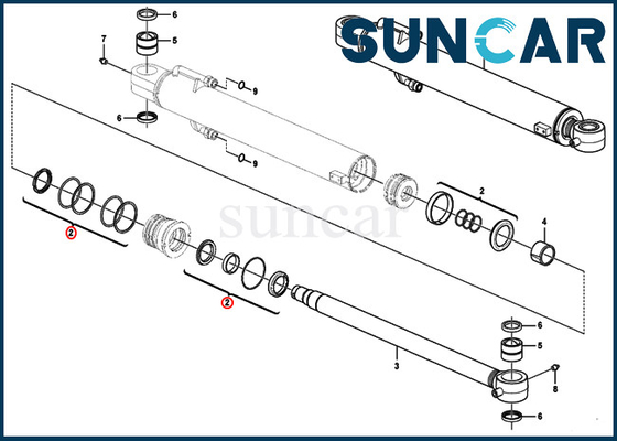 شراء أطقم إغلاق ذراع الرافعة VOE15016598 VOE 15016598 EC35C ECR48C مجموعات استبدال الأسطوانة الهيدروليكية فولفو online manufacture