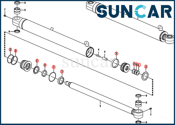 شراء VOE15174600 طقم إصلاح ختم أسطوانة الذراع VOE 15174600 EC35C ECR48C ECR50D SUNCARVO.L.VO Sealing Kits online manufacture