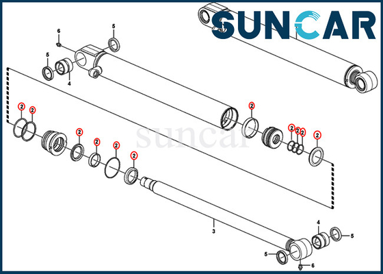 شراء VOE15016641 VOE 15016641 مجموعة ختم أسطوانة دلو EC35C حفارة أجزاء مجموعة خدمة فولفو online manufacture
