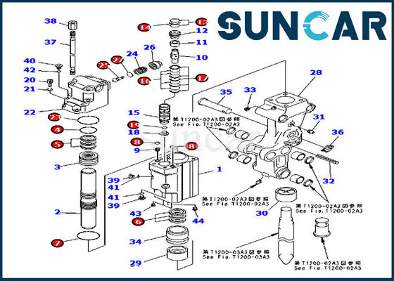 شراء BK301Z-SK1 Arm طقم ختم الكسارة الهيدروليكية لـ Komatsu Excavator PC30R-8 online manufacture