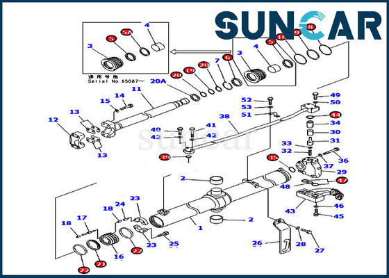 شراء 707-99-44180 بليد رفع طقم ختم أسطوانة هيدروليكية لكوماتسو D155A-5 online manufacture