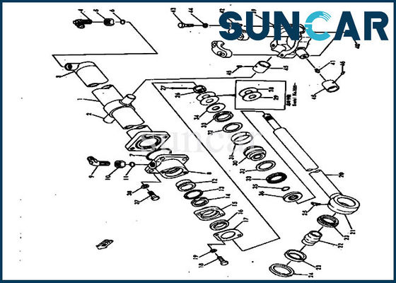 شراء KOMATSU D20A-2 طقم ختم الزيت الهيدروليكي 101-61-05010 online manufacture