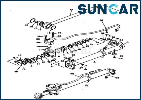 شراء مجموعات استبدال ختم الشفرة الهيدروليكية 101-870-0510 تناسب D20A-3 كوماتسو الجرار online manufacture