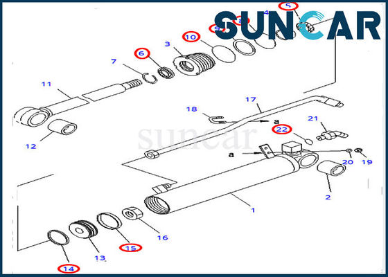 شراء 707-98-23080 طقم ختم إصلاح أسطوانة التشذيب للجرافة D31E-20 D31P-20 كوماتسو online manufacture