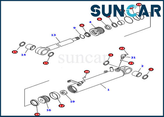 شراء 707-99-24640 رفع هيدروليكي LH RH أسطوانة ختم عدة يناسب جرافة D39PX-2A كوماتسو online manufacture