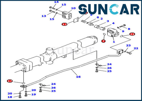 شراء 707-99-67430 طقم ختم رفع الشفرة طقم خدمة الأسطوانة يناسب D475A-3 D475A-2 كوماتسو online manufacture