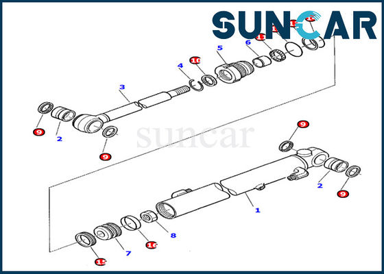 شراء 878000203 أطقم ختم أسطوانة الذراع لإصلاح حفارة النفط ختم حشية كوماتسو PC20-7 online manufacture
