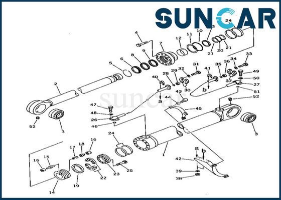 شراء 707-99-77250 طقم خدمة أسطوانة دلو أطقم ختم أسطوانة هيدروليكية لـ Komatsu PC1000-1 online manufacture