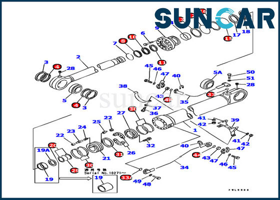 شراء ارتداء المقاومة 707-99-77230 كوماتسو PC1000-1 دلو اسطوانة ختم عدة أجزاء حفارة الداخلية online manufacture
