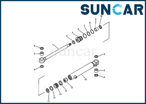 شراء سوينغ اسطوانة 707-00-50340 OEM PC05-1 حفارة كوماتسو اسطوانة إصلاح الختم الداخلي online manufacture