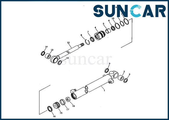 شراء طقم ختم أسطوانة دلو 707-00-50680 طقم خدمة استبدال لـ Komatsu Mini Excavator PC05-6 online manufacture