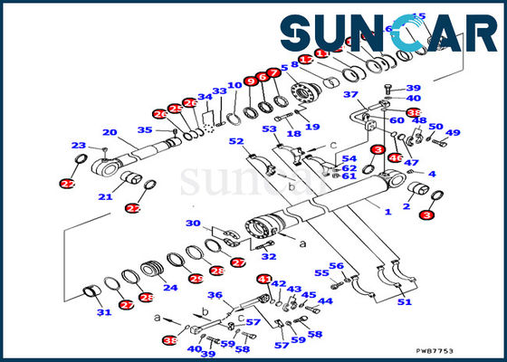 شراء PC1250SP-7 نماذج 707-99-67840 كوماتسو دلو اسطوانة ختم عدة كوماتسو حفارة الداخلية طقم إصلاح online manufacture