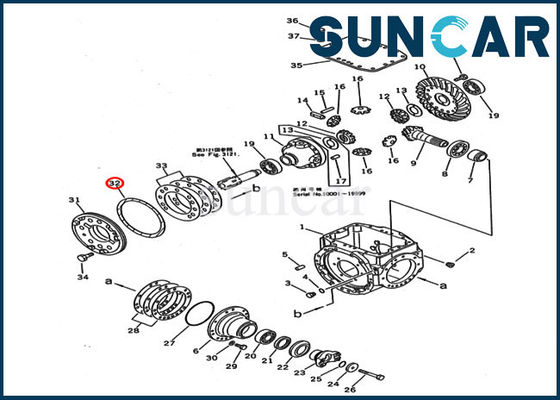 شراء 417-33-11430 حلقة ختم إصلاح علبة التروس WA100-1 WA120-3 محمل ختم استبدال كوماتسو online manufacture