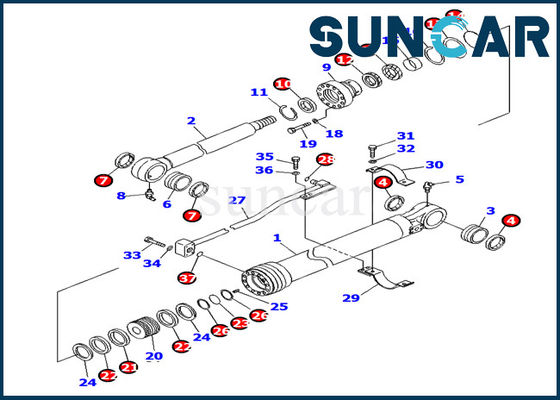 شراء PC138US-8 كوماتسو 707-99-27780 حفارة دلو اسطوانة ختم عدة آلات ختم إصلاح أجزاء online manufacture