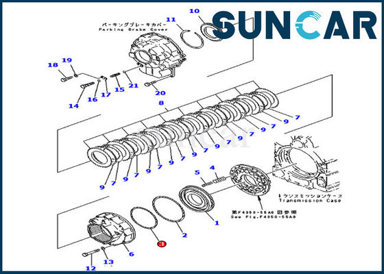 شراء 714-07-18590 حلقة ختم ناقل الحركة WA450-3 WA470-3 كوماتسو لوادر آلات الختم online manufacture