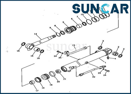 شراء 707-99-15710 Komatsu PC28UU-1 Boom Cylinder Seal Kit مقاومة الزيت طقم الخدمة الداخلية استبدال online manufacture
