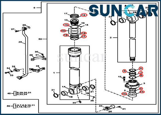 شراء طقم صيانة حفارة هيدروليكي من John Deere AH225137 2154D 225DLC online manufacture