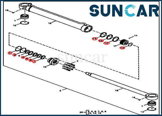 شراء AT383285 حفارة هيدروليكية طقم الإبهام طقم خدمة الأسطوانة ل 300 GLC 240DLC Deere online manufacture