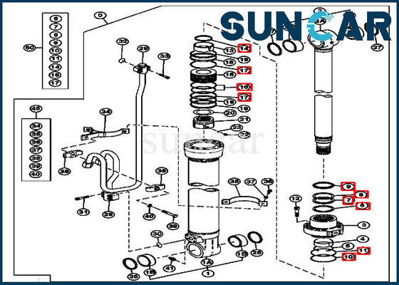 شراء 4614118 Boom Excavator Service Kit طقم إصلاح الأسطوانة يناسب موديلات John Deere 210 online manufacture