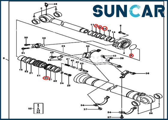 شراء 230CLC JOHN DEERE 9207059 طقم خدمة أسطوانة الذراع أطقم استبدال الختم الميكانيكي online manufacture