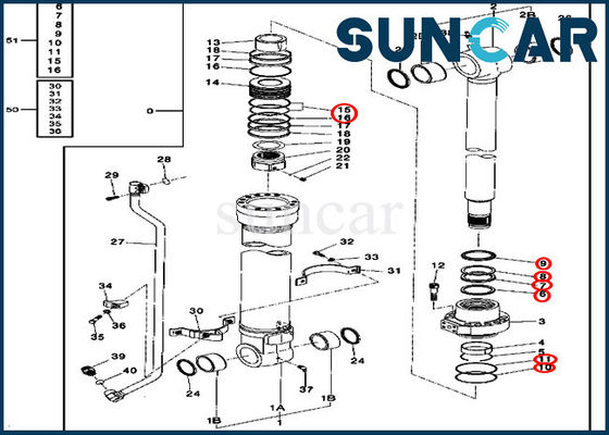 شراء 4627361 حفارة دلو اسطوانة ختم كيت 2554 230CLC مجموعات ختم الزيت John Deere online manufacture