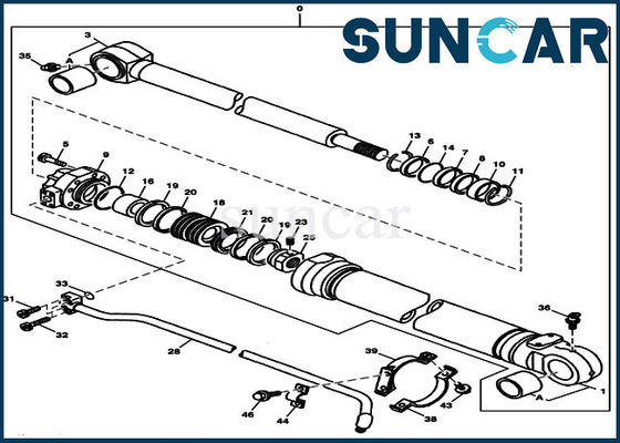 شراء 9178294 طقم أسطوانة ختم دلو بديل يناسب John Deere 230LCR 790ELC 230LC online manufacture