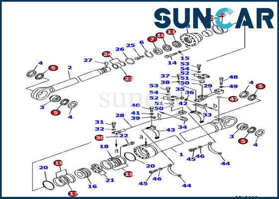 شراء 707-99-85340 أطقم خدمة حفارة أسطوانة ذراع الختم لـ Komatsu Model PC1800-6 online manufacture