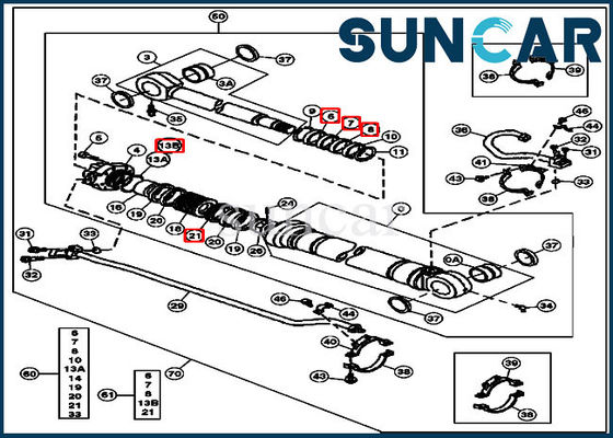 شراء طقم ختم أسطوانة الذراع AT264438 200LC طقم الختم الميكانيكي للحفارة John Deere online manufacture