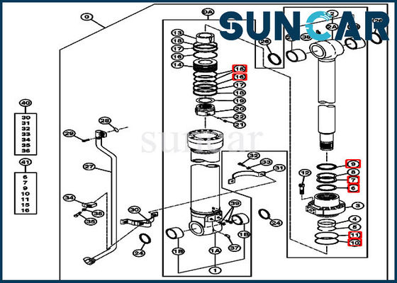 شراء 4639939 أطقم خدمة الأسطوانة لاستبدال دلو الختم يناسب 270CLC 2554 John Deere online manufacture