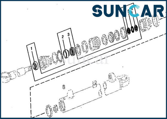 شراء حفارة RE17342 طقم إصلاح أسطوانة ذراع التطويل 690B أطقم ختم جون دير online manufacture