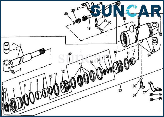 شراء RE21401 طقم ختم أسطوانة الحشد البديل يناسب 690B John Deere للمعدات الثقيلة online manufacture