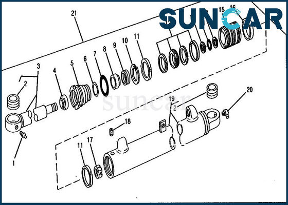 شراء RE18949 Boom Sealing Kit 690C 690CR 693C Deere Cylinder Seal Kit Repair Kit online manufacture
