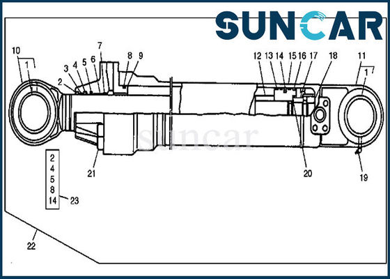 شراء Seal Kit AT192187 Boom Cylinder Seal Repair Kit ل 690D John Deere Service Parts online manufacture