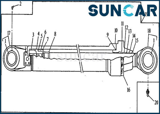 شراء AH144594 Boom Seal Kit طقم إصلاح الأسطوانة الهيدروليكية يناسب 653G 690ELC John Deere online manufacture