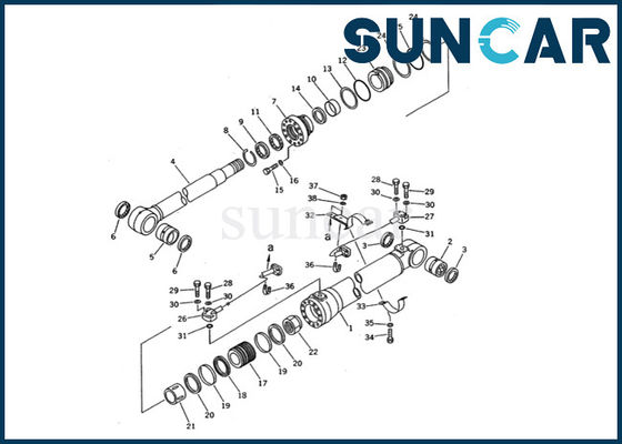 شراء 707-99-47600 Boom Cylinder Seal Kit Komatsu PC200-5 قطع غيار الحفار الداخلية مجموعة خدمة الختم online manufacture