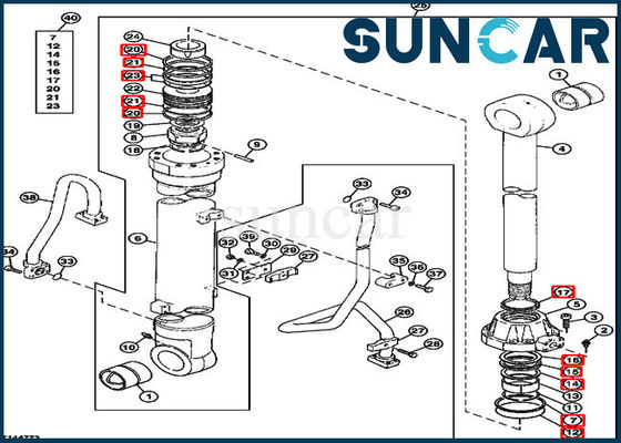 شراء AT194457 Hydraulic Boom Cylinder Seal Kit Fits Excavator 790 John Deere online manufacture