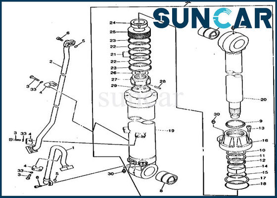شراء TH103347 Seal Repair Kit Deere Excavator Arm Cylinder Service Kits online manufacture