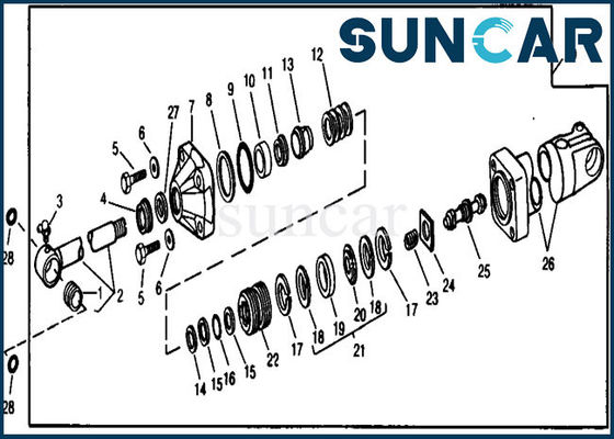 شراء RE21201 طقم ختم أسطوانة ذراع التطويل البديل يناسب معدات JOHN DEERE 890990 online manufacture