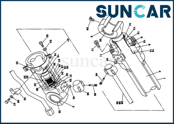 شراء LZ00449 المعدات الثقيلة CX130 CX135SR CASE Seal Kit طقم إصلاح أسطوانة ذراع الحفار online manufacture