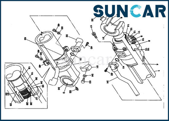 شراء LZ00450 CASE Excavator Cylinder Seal Kit يناسب الموديل CX130 CX135SR CX210LR CX240LR online manufacture