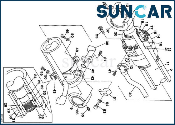 شراء LZ00447 CASE CASE Cylinder Seal Kit يناسب المعدات الثقيلة CX210 CX225SR CX240 الأجزاء الداخلية online manufacture