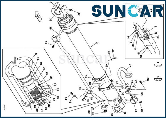شراء LZ00478 CASE Arm Cylinder Seal Kit للحفارة الزاحفة CX330 Inner Repair Kit online manufacture