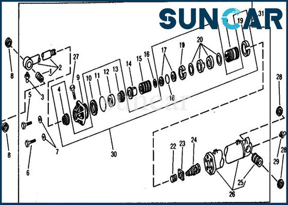 شراء AR105672 طقم خدمة أسطوانة دلو حفارة 890A مجموعات ختم هيدروليكي John Deere online manufacture